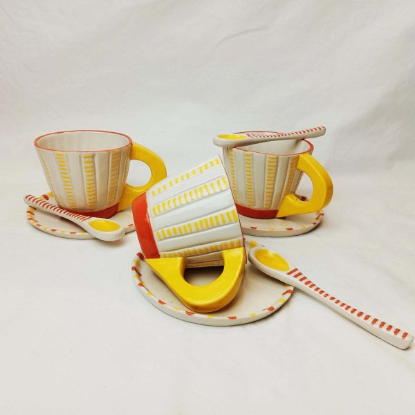 Set de desayuno Circus - Teja y amarillo - Imagen 3