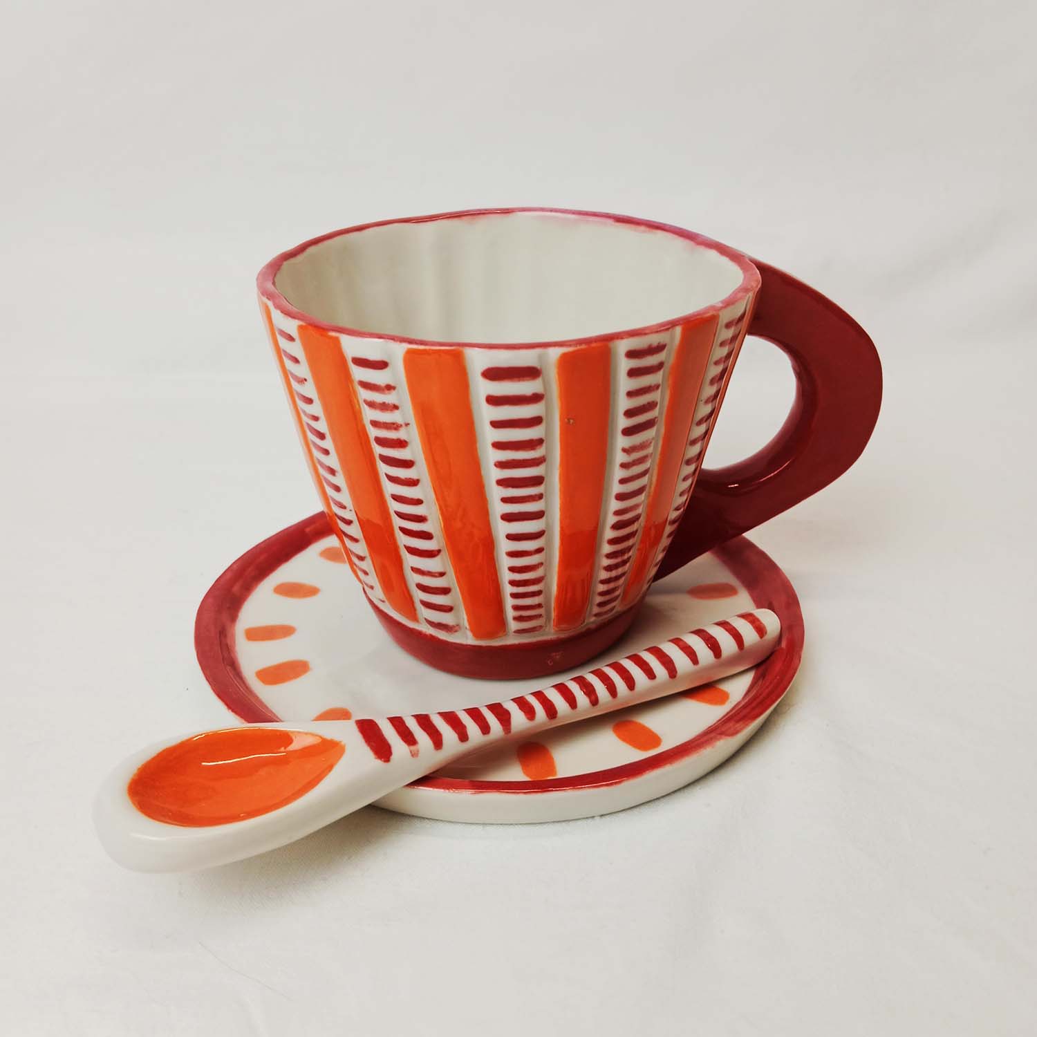 Set de desayuno Circus - Naranja y rojo