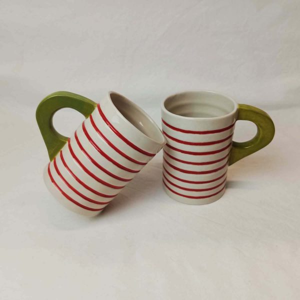 Jarra roja con asa verde - Imagen 2