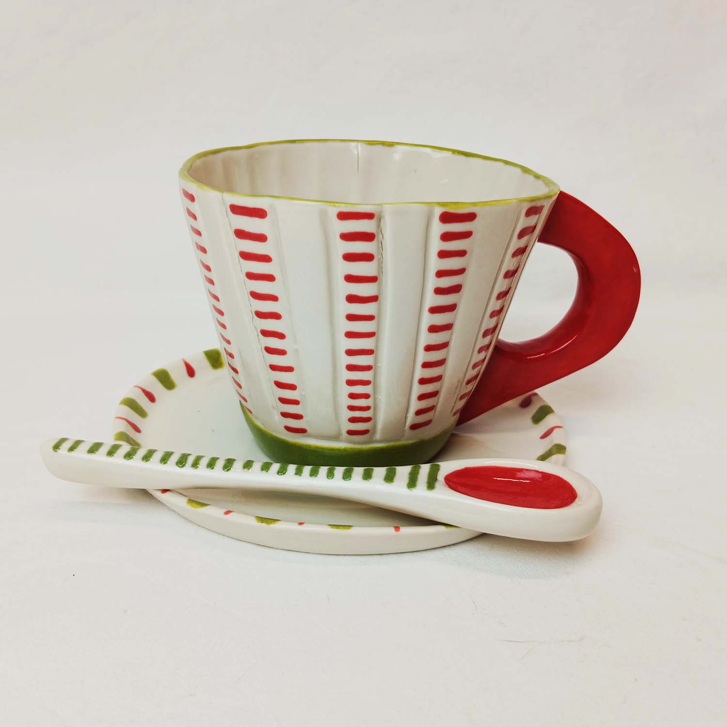 Set de desayuno Circus - Rojo y verde hierba