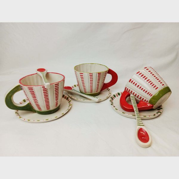 Set de desayuno Circus - Rojo y verde hierba - Imagen 3