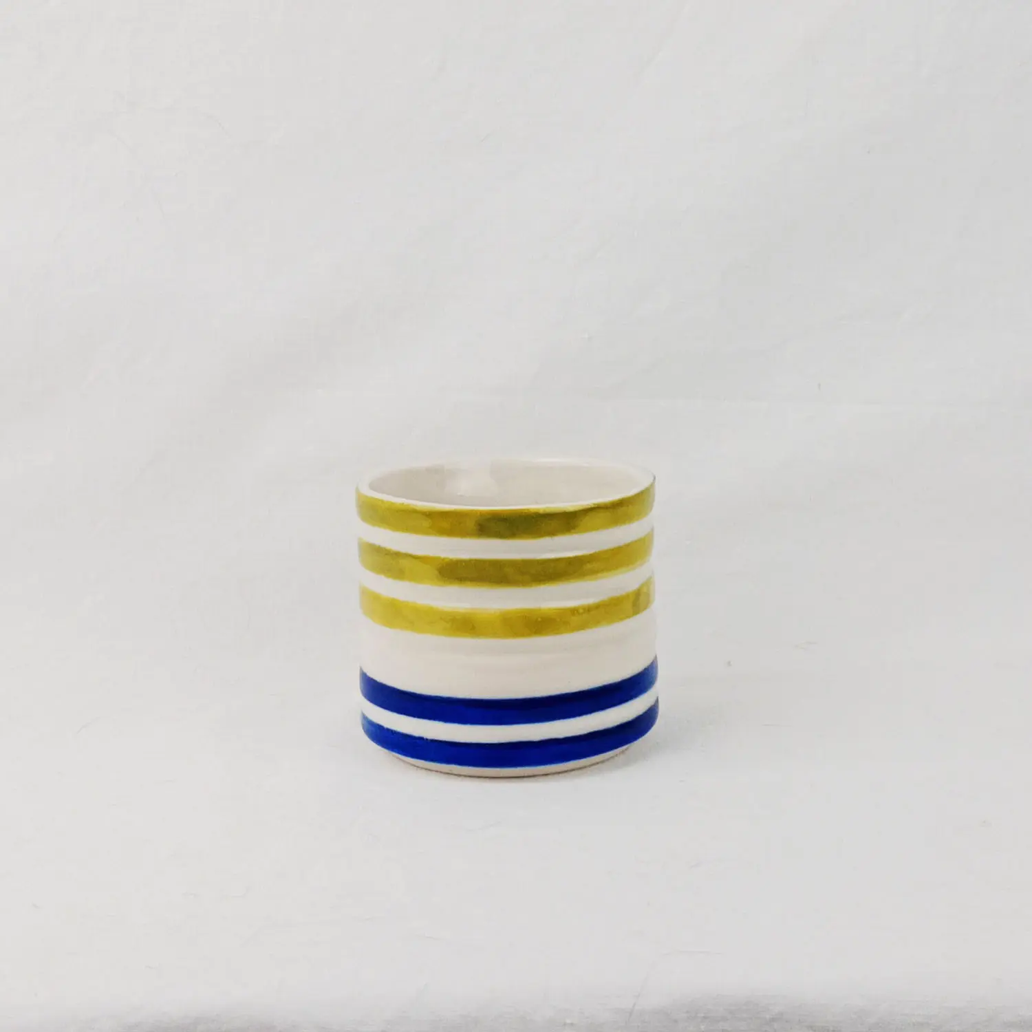 Vaso azul cobalto- verde hierba