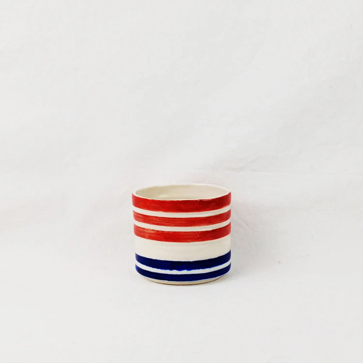 Vaso azul cobalto- rojo
